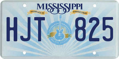 MS license plate HJT825