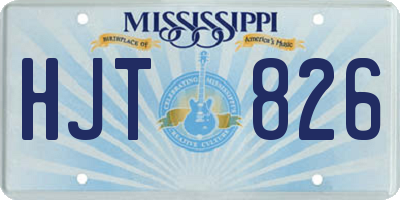 MS license plate HJT826