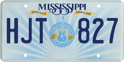 MS license plate HJT827