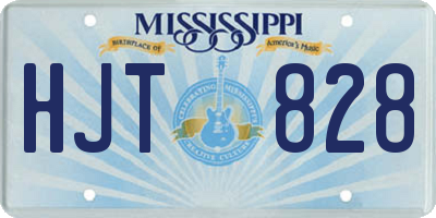 MS license plate HJT828