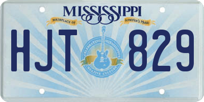 MS license plate HJT829