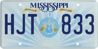 MS license plate HJT833