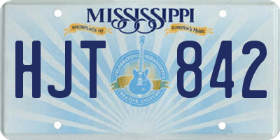MS license plate HJT842
