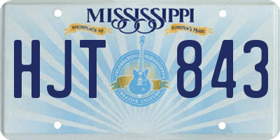 MS license plate HJT843