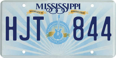 MS license plate HJT844