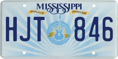 MS license plate HJT846