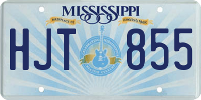 MS license plate HJT855