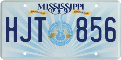 MS license plate HJT856