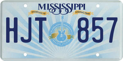 MS license plate HJT857