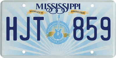 MS license plate HJT859