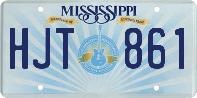 MS license plate HJT861