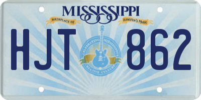MS license plate HJT862