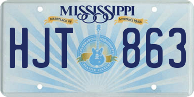 MS license plate HJT863