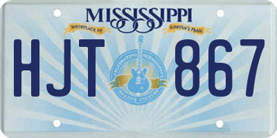 MS license plate HJT867