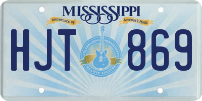 MS license plate HJT869