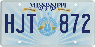 MS license plate HJT872