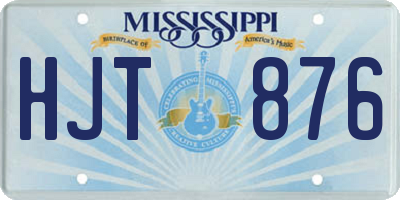 MS license plate HJT876