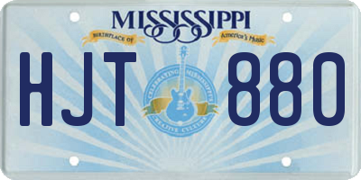 MS license plate HJT880