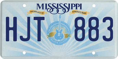 MS license plate HJT883