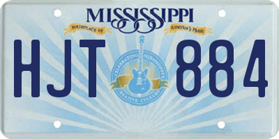 MS license plate HJT884