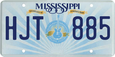 MS license plate HJT885