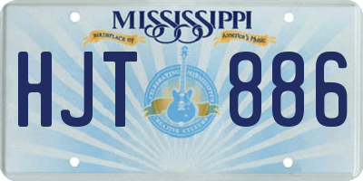 MS license plate HJT886