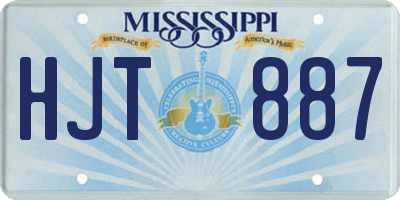 MS license plate HJT887