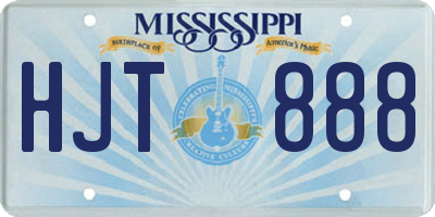 MS license plate HJT888