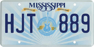 MS license plate HJT889