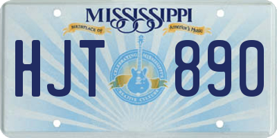 MS license plate HJT890