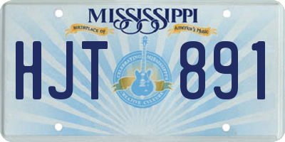 MS license plate HJT891