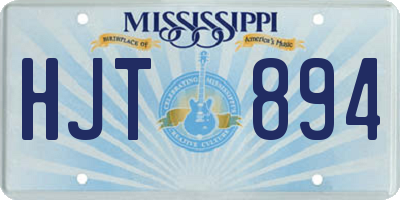 MS license plate HJT894