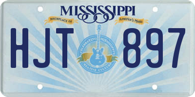 MS license plate HJT897