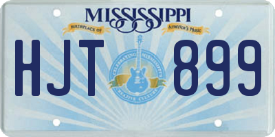 MS license plate HJT899