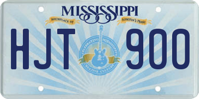 MS license plate HJT900