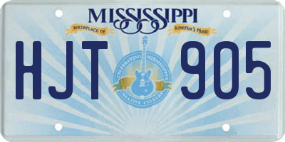 MS license plate HJT905