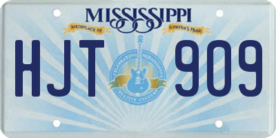 MS license plate HJT909