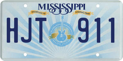 MS license plate HJT911