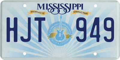 MS license plate HJT949