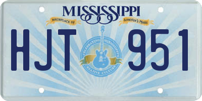 MS license plate HJT951
