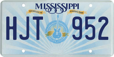MS license plate HJT952