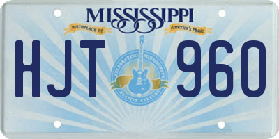 MS license plate HJT960