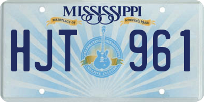 MS license plate HJT961