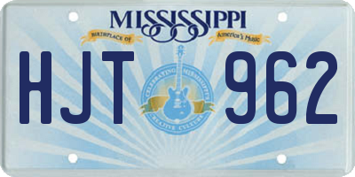 MS license plate HJT962