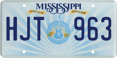 MS license plate HJT963