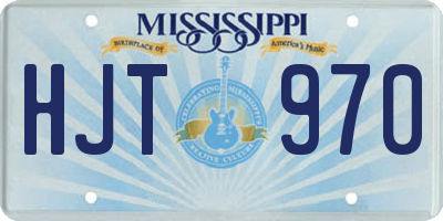 MS license plate HJT970