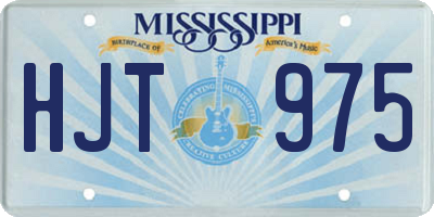 MS license plate HJT975