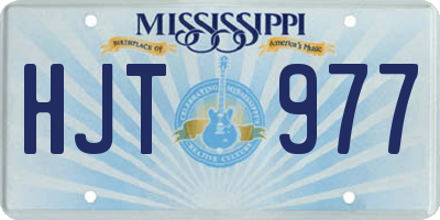 MS license plate HJT977