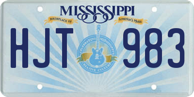 MS license plate HJT983