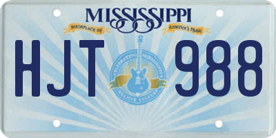 MS license plate HJT988